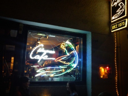 1. Café in Berlin mit Kommilitonen